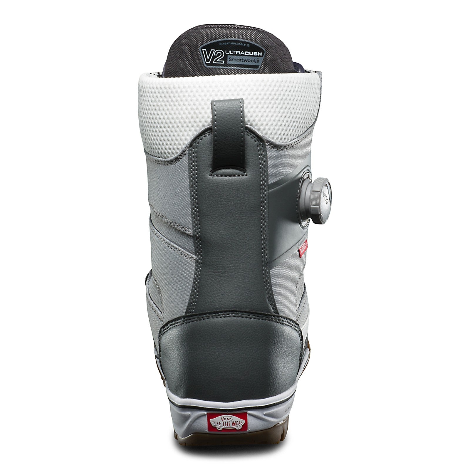 Grey/White Invado Pro Vans Snowboard Boots Back