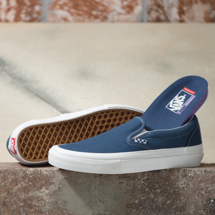 Wrapped Dark Denim Vans Skate Slip-On Shoe