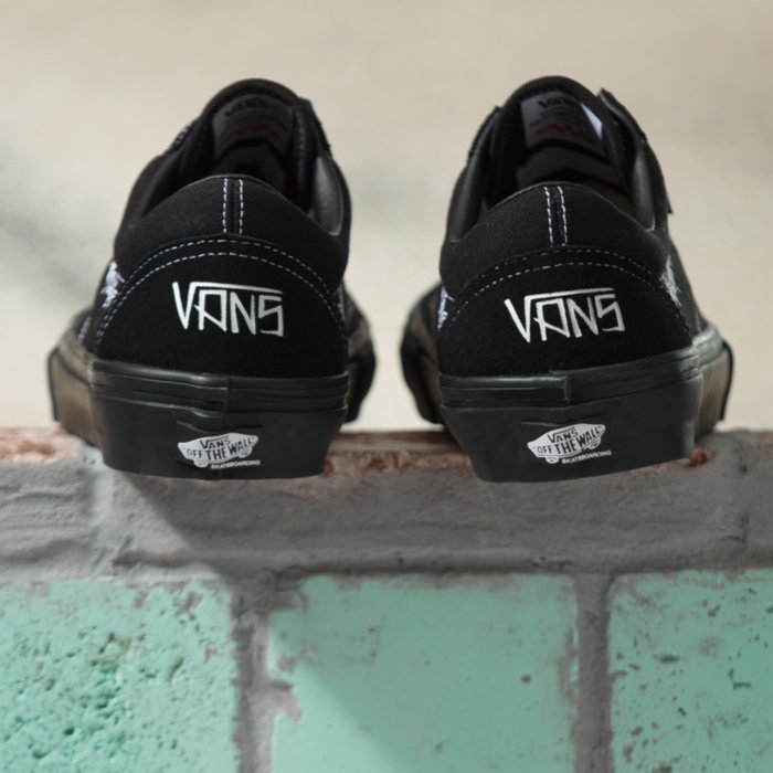 Elijah Berle Black Vans Skate Old Skool Skateboard Shoe Back