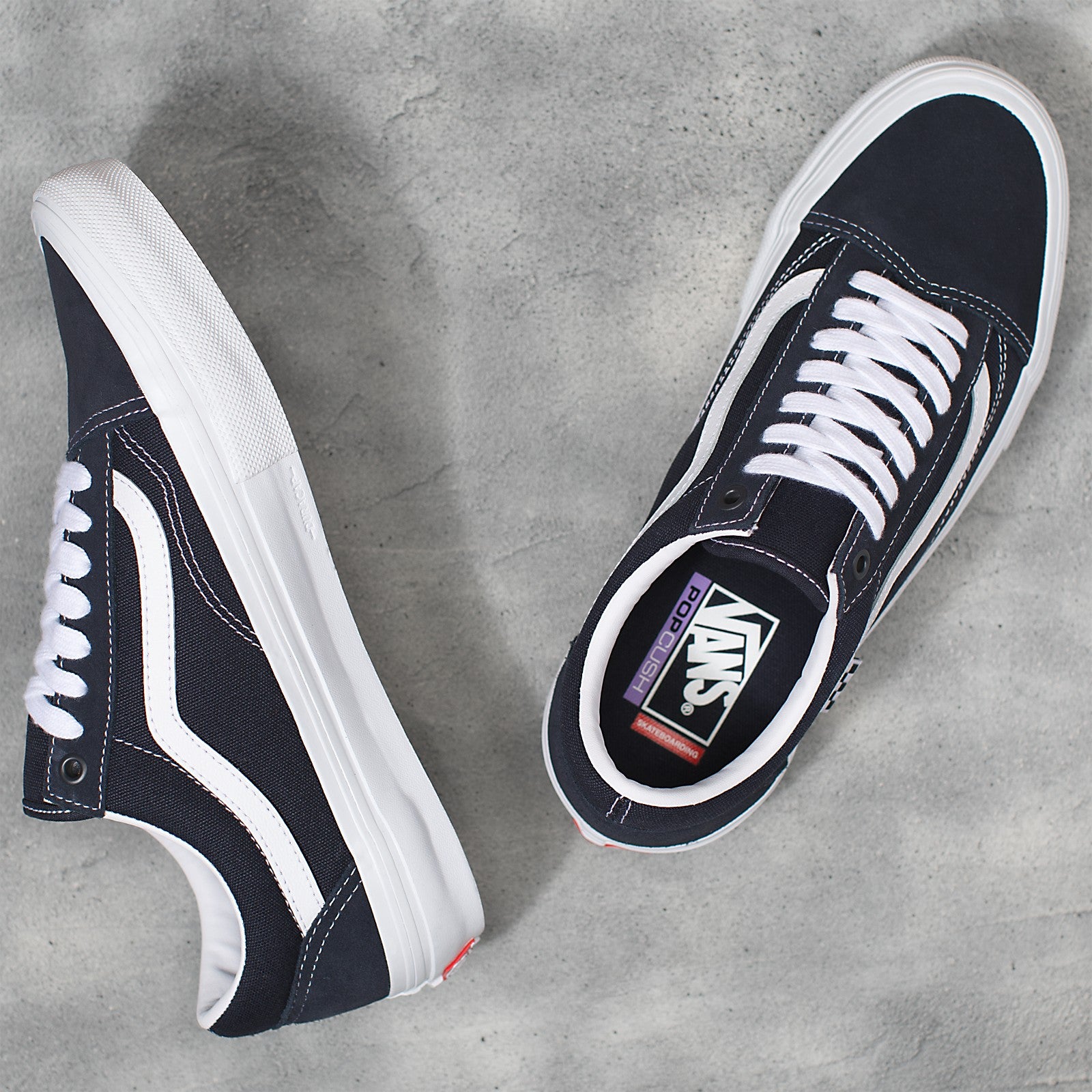 Dark Navy Wrapped Vans Skate Old Skool Skate Shoe Top