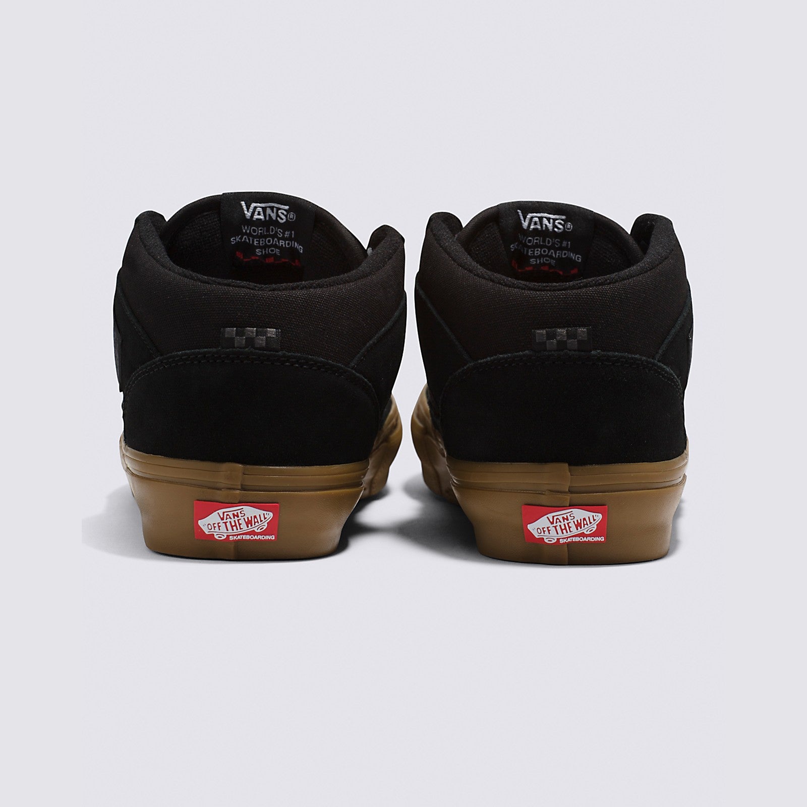 Black/Gum Skate Half Cab Vans Skate Shoe Back