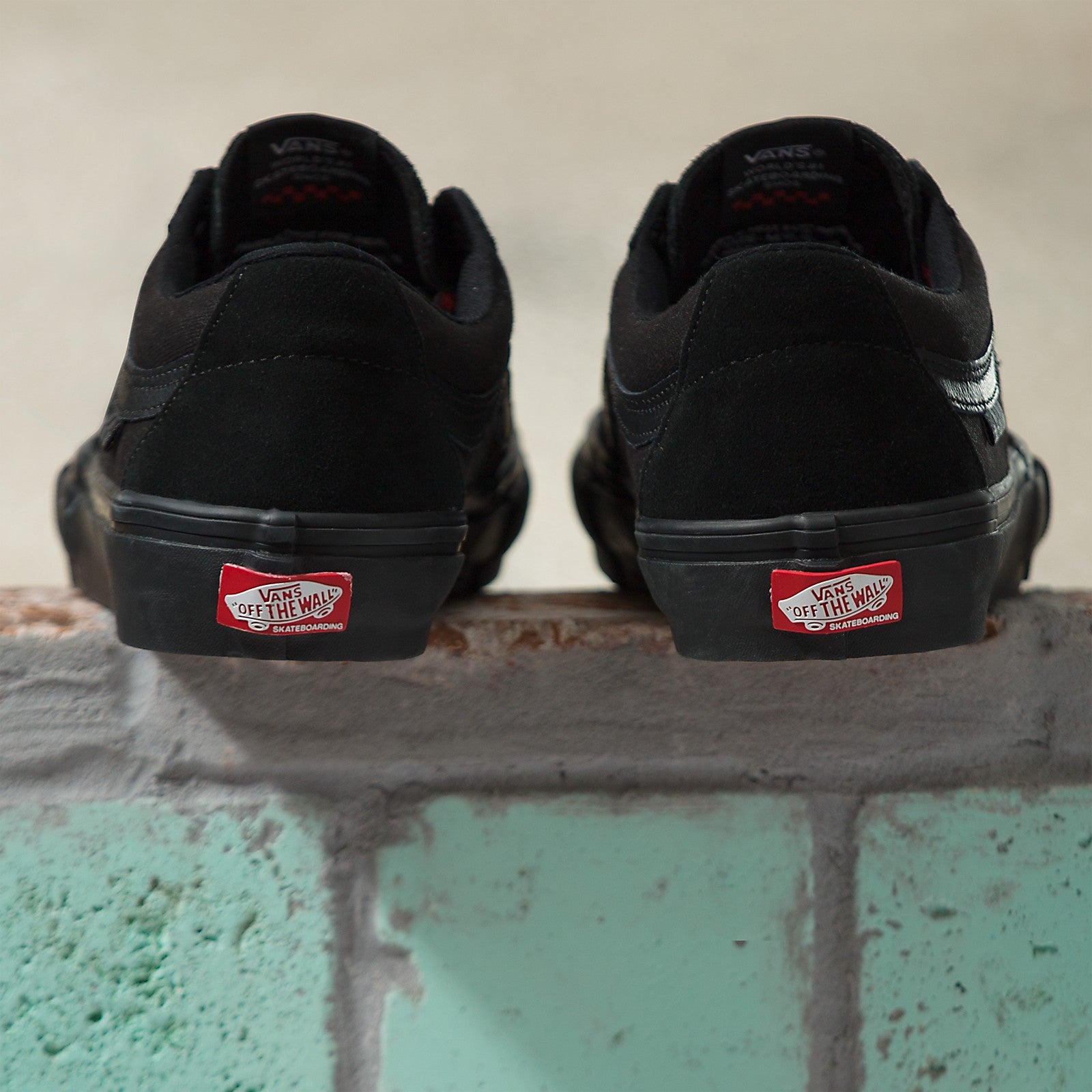 Black/Black Skate Sk8-Low Vans Skateboard Shoe Back