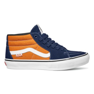 Navy/Orange Skate Grosso Mid Vans Skateboarding Shoe