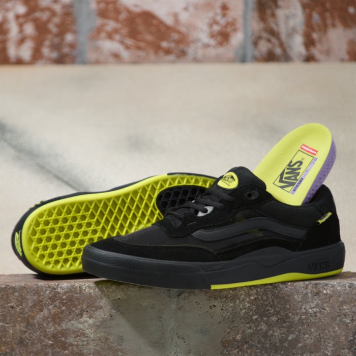 Black/Sulphur Vans Wayvee Skateboard Shoe