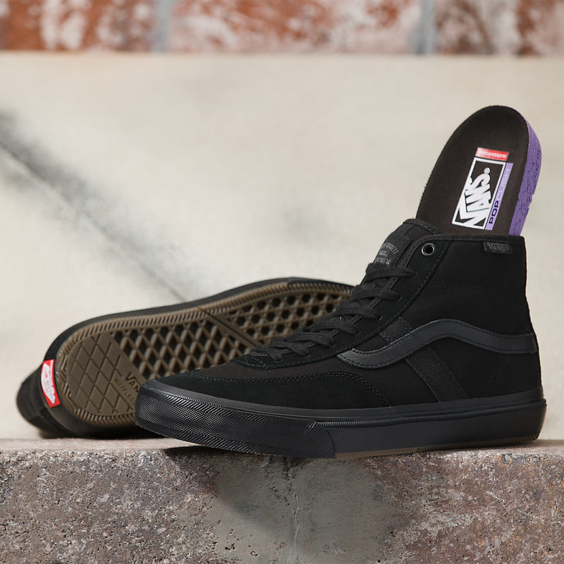 Black Crockett High Vans Skateboard Shoe