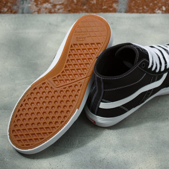 Black/White Gilbert Crockett High Vans Skateboard Shoe Bottom