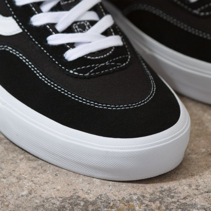 Black/White Gilbert Crockett High Vans Skateboard Shoe Detail