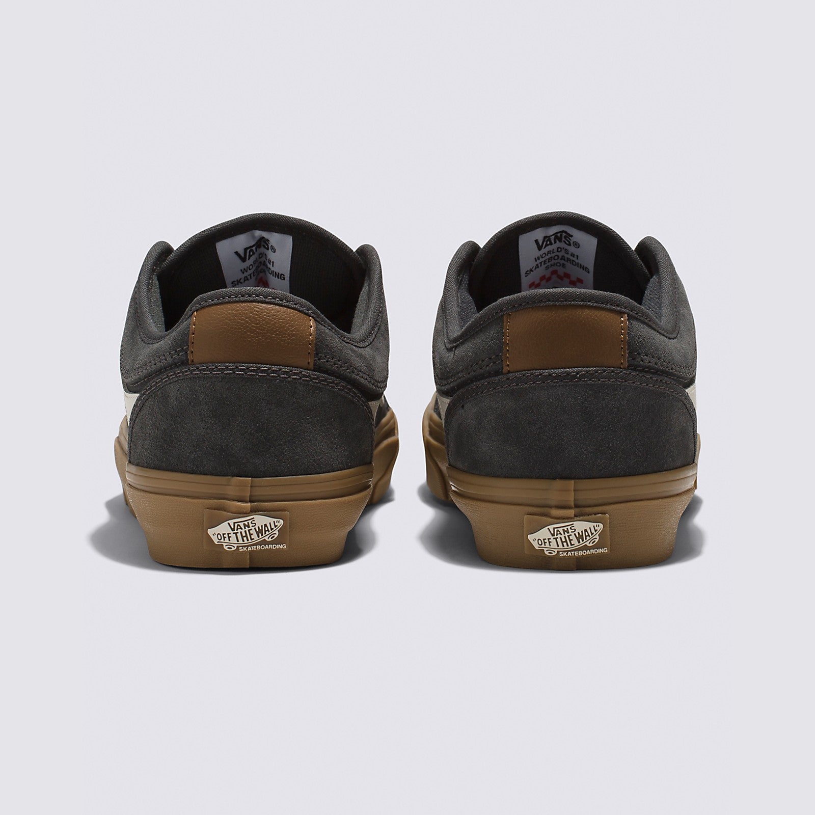 Dark Grey/Gum Chukka Low Sidestripe Vans Skate Shoe Back