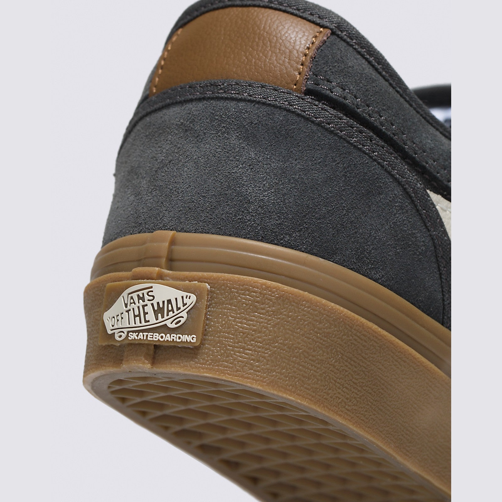 Dark Grey/Gum Chukka Low Sidestripe Vans Skate Shoe Detail