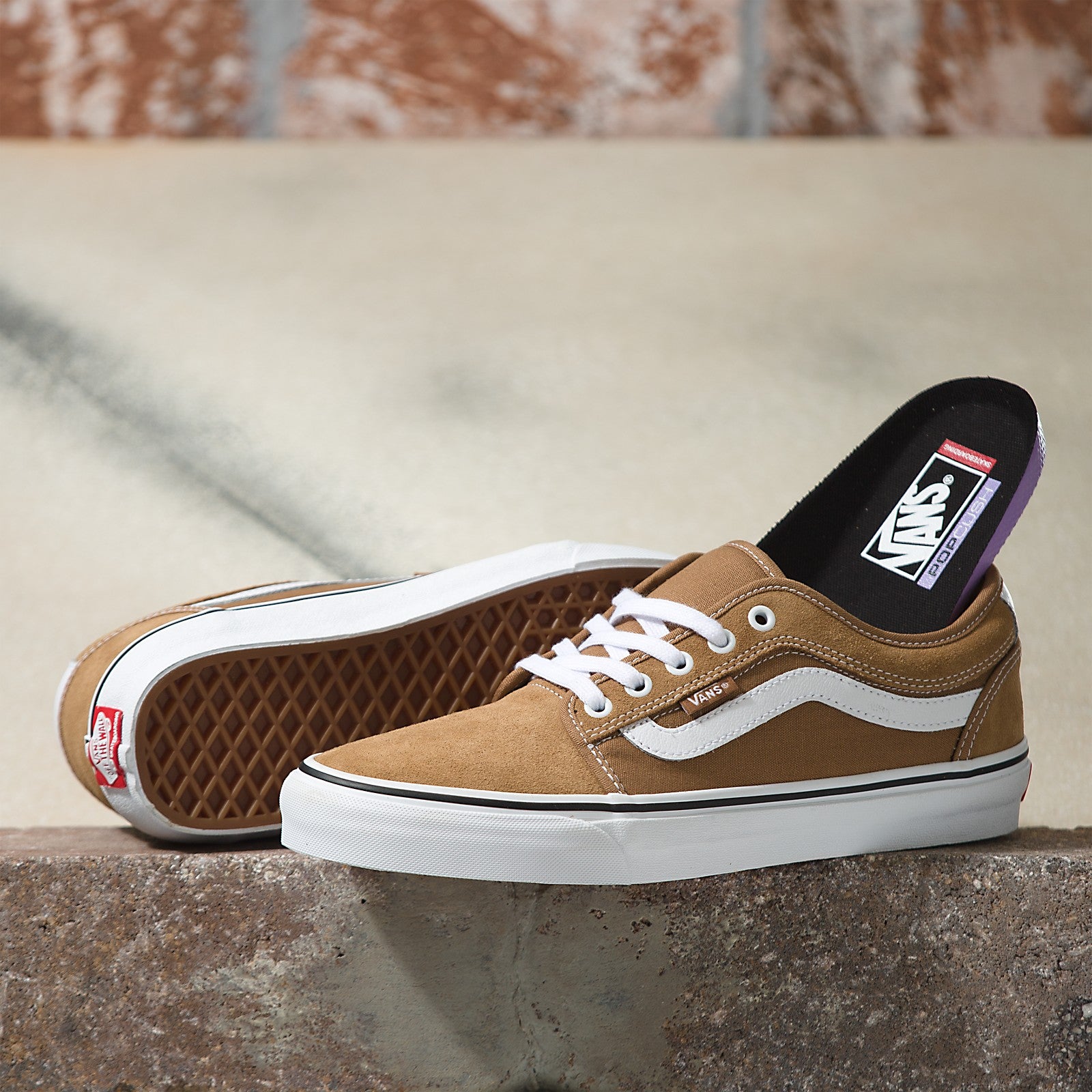 Vans Chukka Low Sidestripe Skateboard Shoe - Tobacco Brown