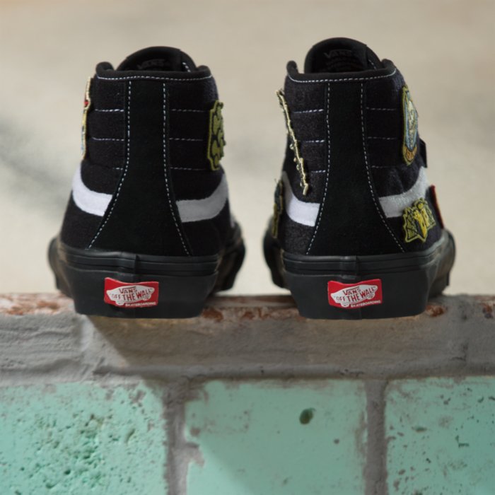 Elijah Berle Decon Black Vans Skate Sk8-hi Skateboard Shoe Back