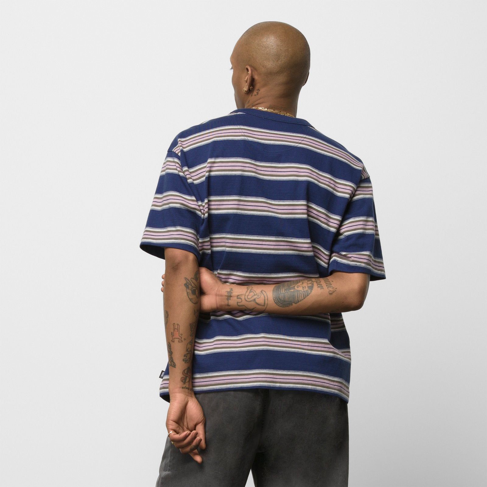 Dress Blues Wilson Knit Vans Striped T-Shirt Back