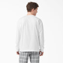 White Long Sleeve Dickies Henley T-Shirt Back