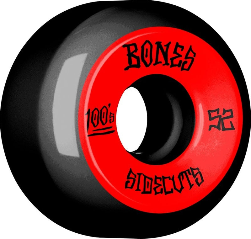 Bones OG 100s V5 Sidecut Skateboard Wheels -Black/Red