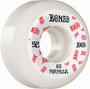 52mm White V5 Bones Sidecuts Skateboard Wheels