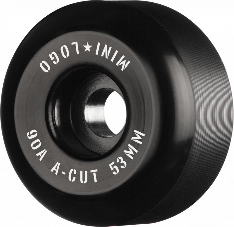 Black 90a A-Cut Mini Logo Skateboard Wheels