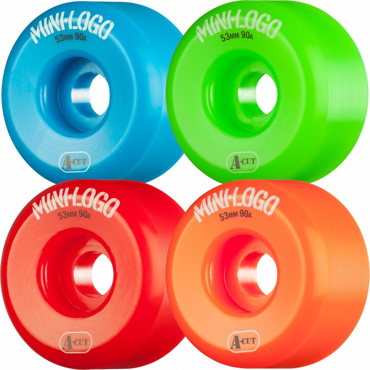 Mini Logo A-Cut 90a Skateboard Wheels - Multi-Color