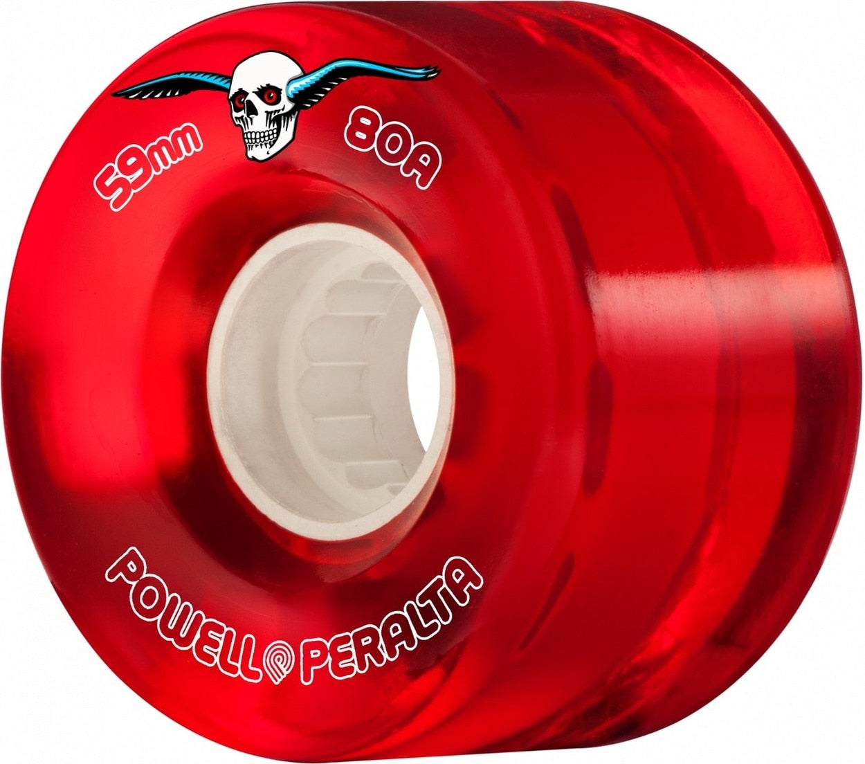 Powell Peralta 80A Clear Cruiser Skateboard Wheels - Red