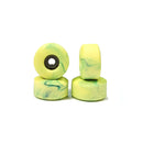 Abstract 105A Slim Swirl Urethane Fingerboard Wheels - Green/Yellow