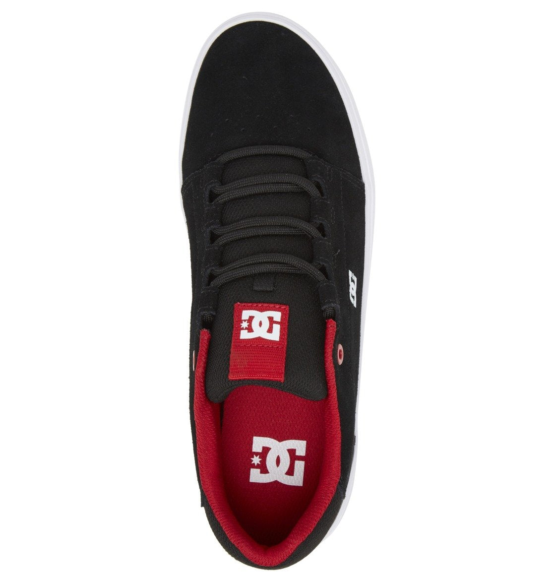 Black/Red Hyde DC Skateboarding Shoe Top