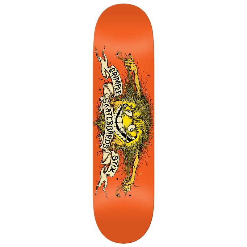 Antihero Grimple Stix Collab Skateboard Deck - Orange