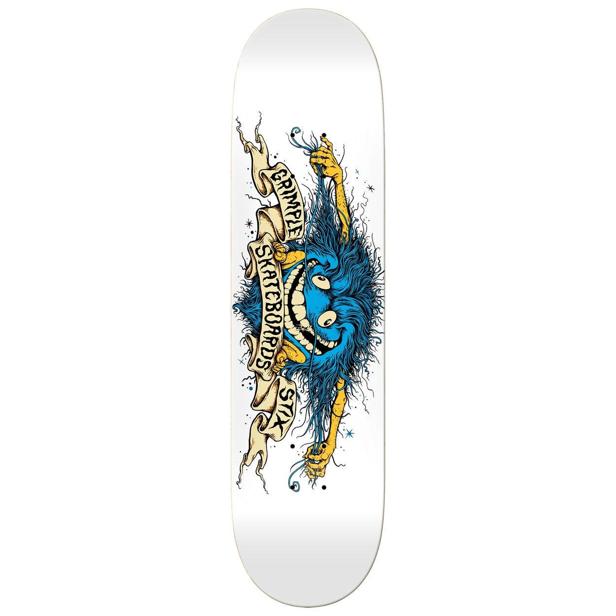 Antihero Grimple Stix Collab Skateboard Deck - White