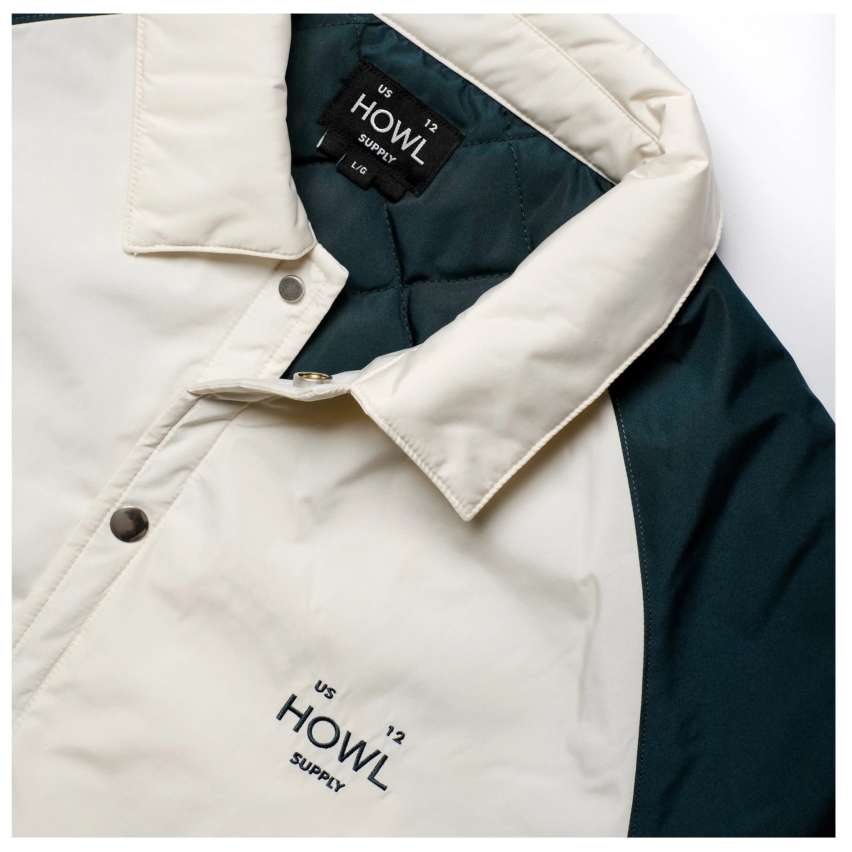 Marshmallow Howl Supply Premium Coaches Jacket Detail
