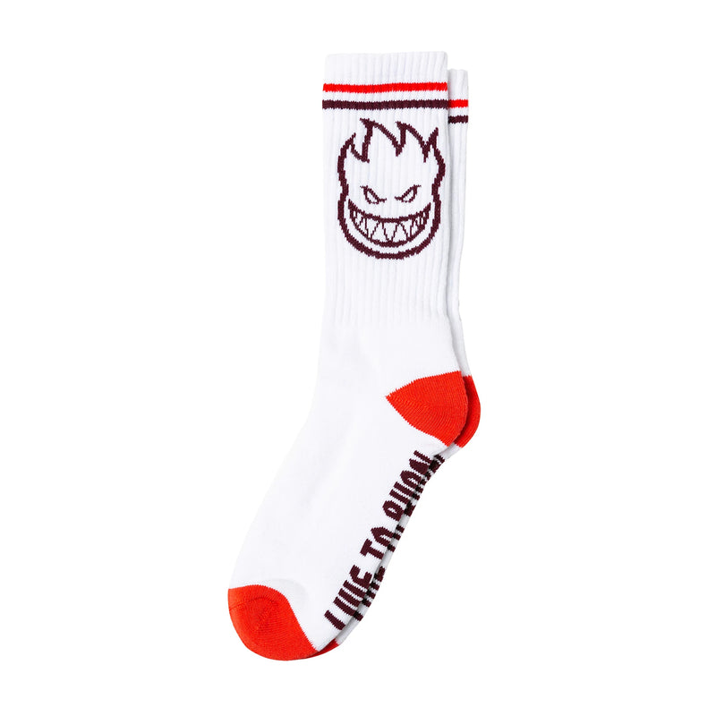 White Bighead Logo Spitfire Wheels Socks