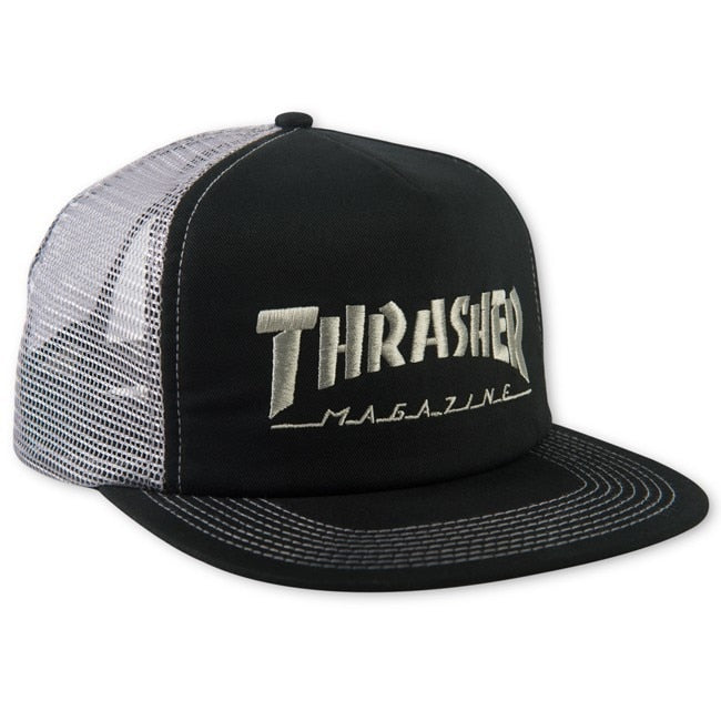 Thrasher Mesh Trucker Hat - Black/Grey