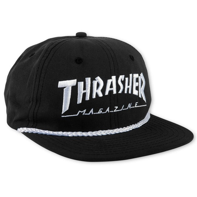 Thrasher Rope Snapback - Black/White