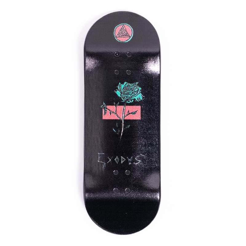 Black Anoixi Rose Exodus Deep Concave Fingerboard Deck