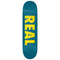 Blue Bold Team Logo Real Skateboards Deck
