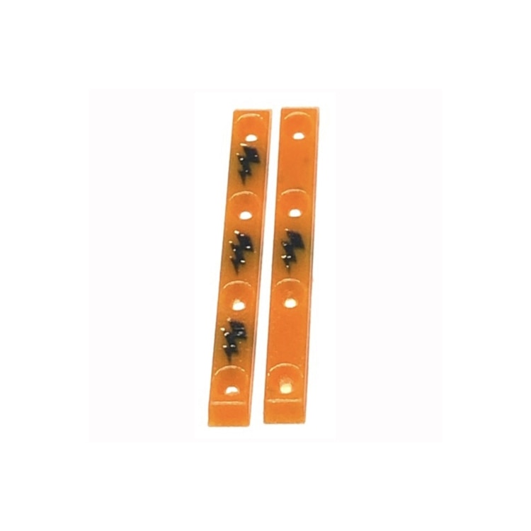 Chems Lightning Bolt Fingerboard Board Rails - Orange