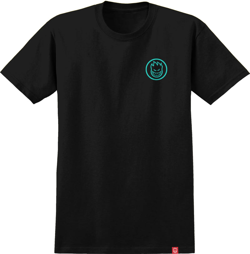 Black/Teal Classic Swirl Spitfire Wheels T-Shirt