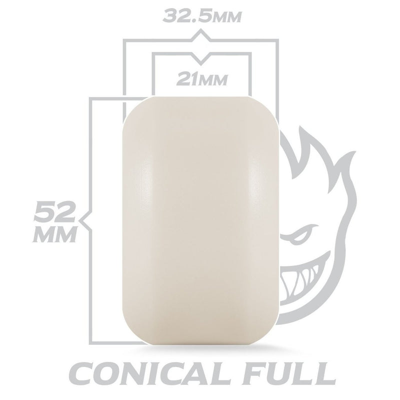 Spitfire Formula Four 99D Checkered Conical Full Skateboard Wheels - Natural