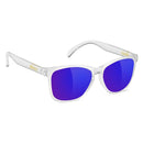 Glassy Deric Sunglasses - Clear/Blue Mirror