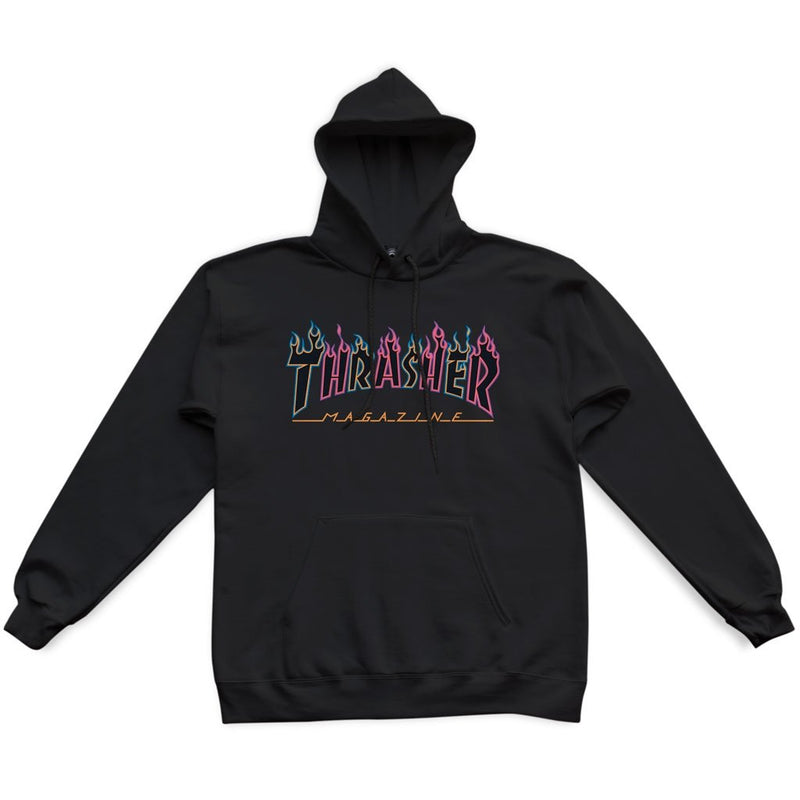 Neon Double Flame Thrasher Magazine Hoodie