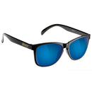 Glassy Deric Sunglasses - Black/Blue Mirror
