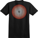 Black Classic Swirl Fade Spitfire Wheels T-Shirt Back
