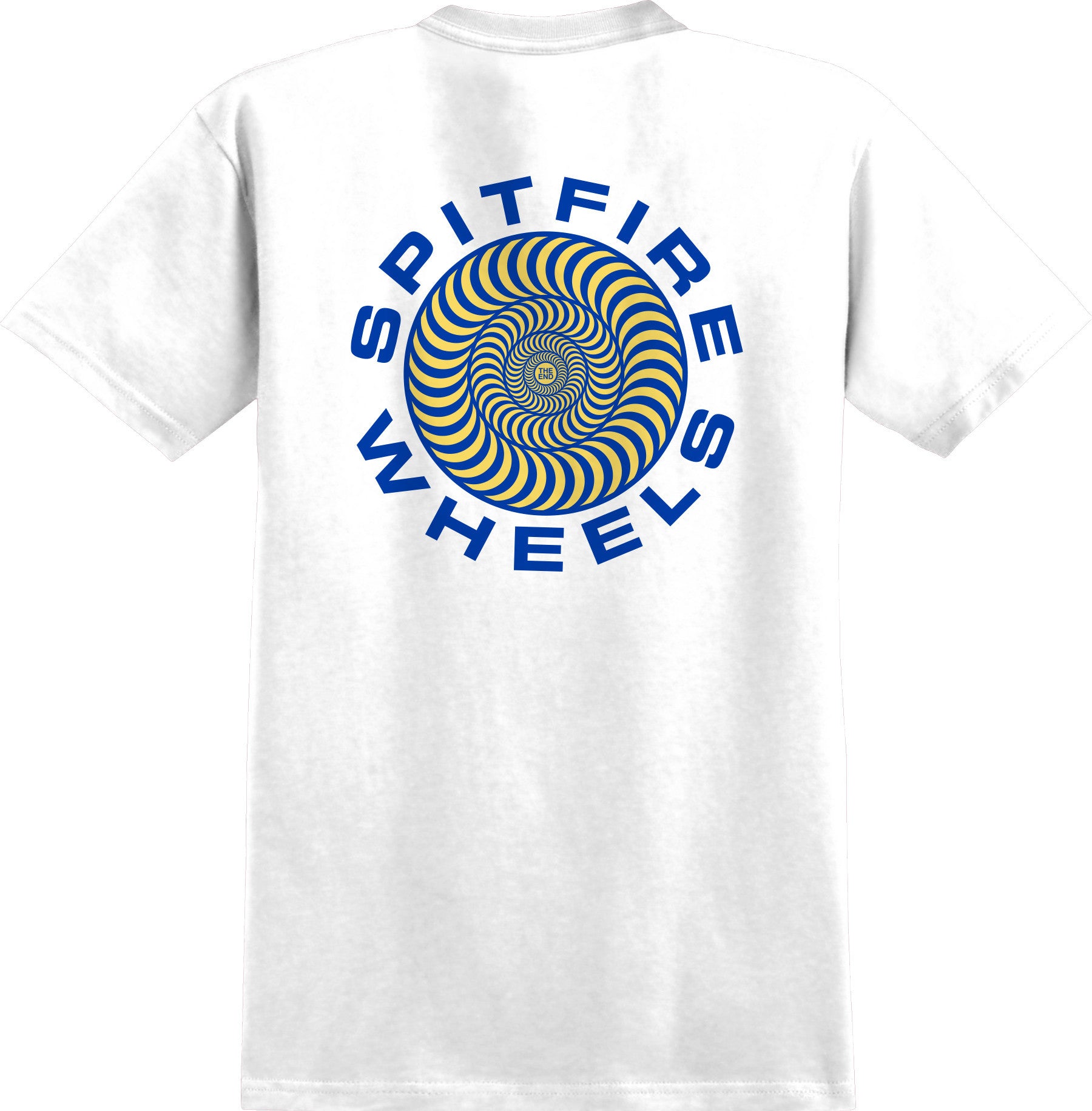 White Classic 87' Swirl Spitfire Wheels T-shirt Back