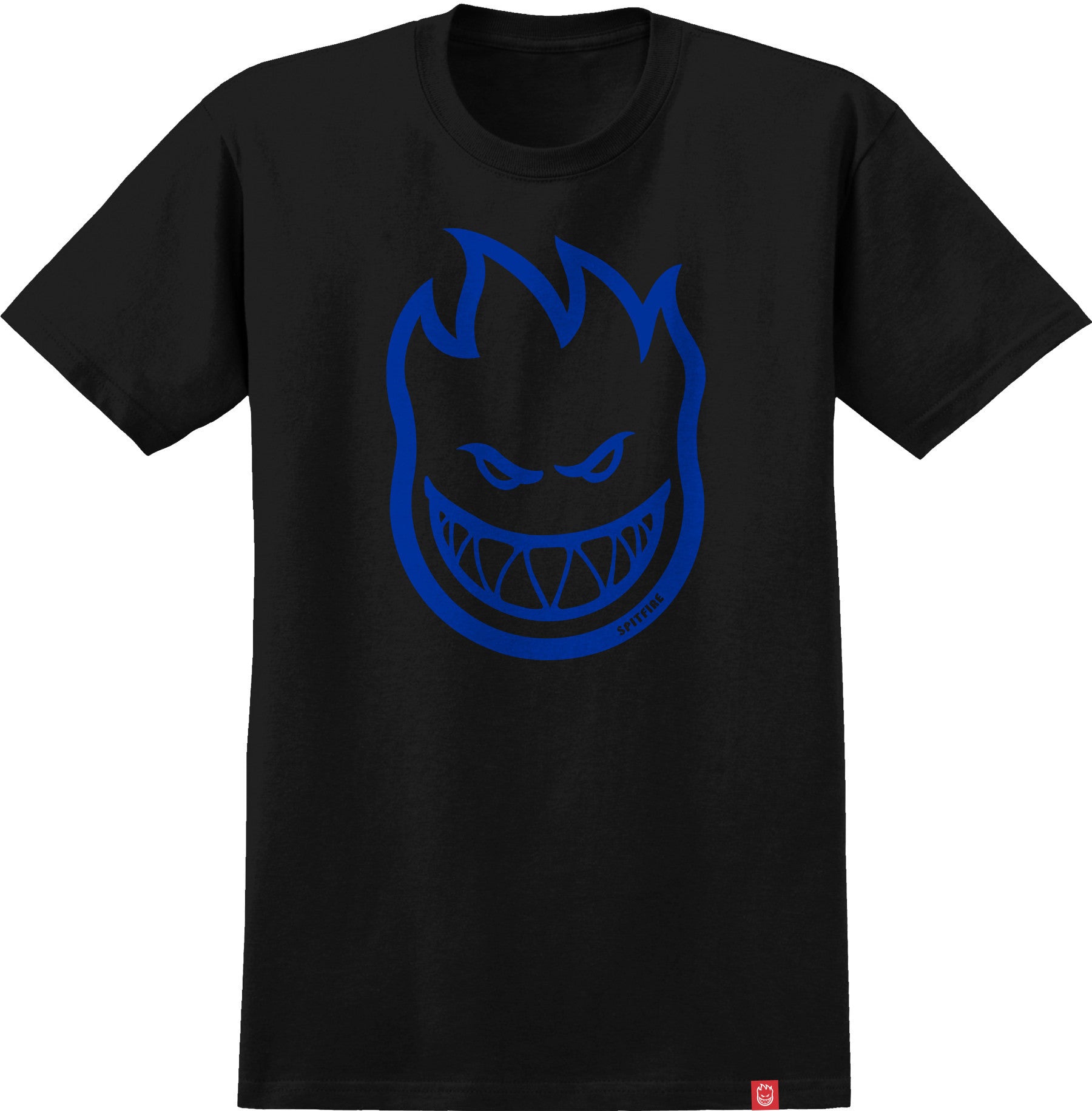 Black/blue Bighead Spitfire Wheels Youth T-shirt