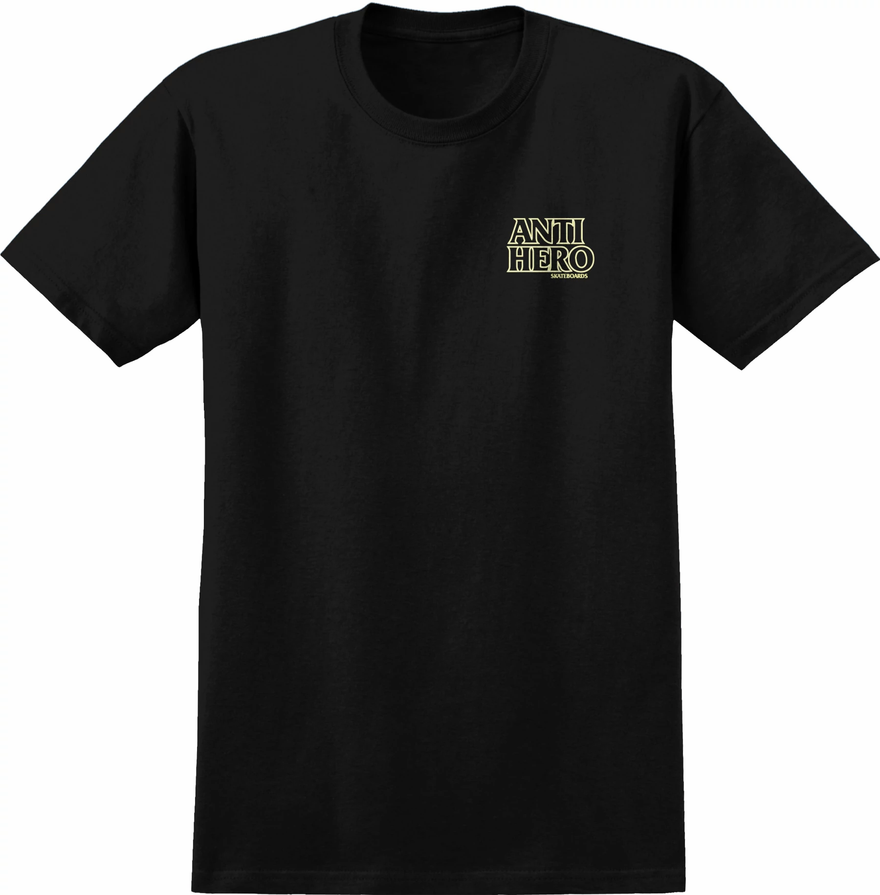 Black Outline Hero AntiHero Skateboards T-Shirt