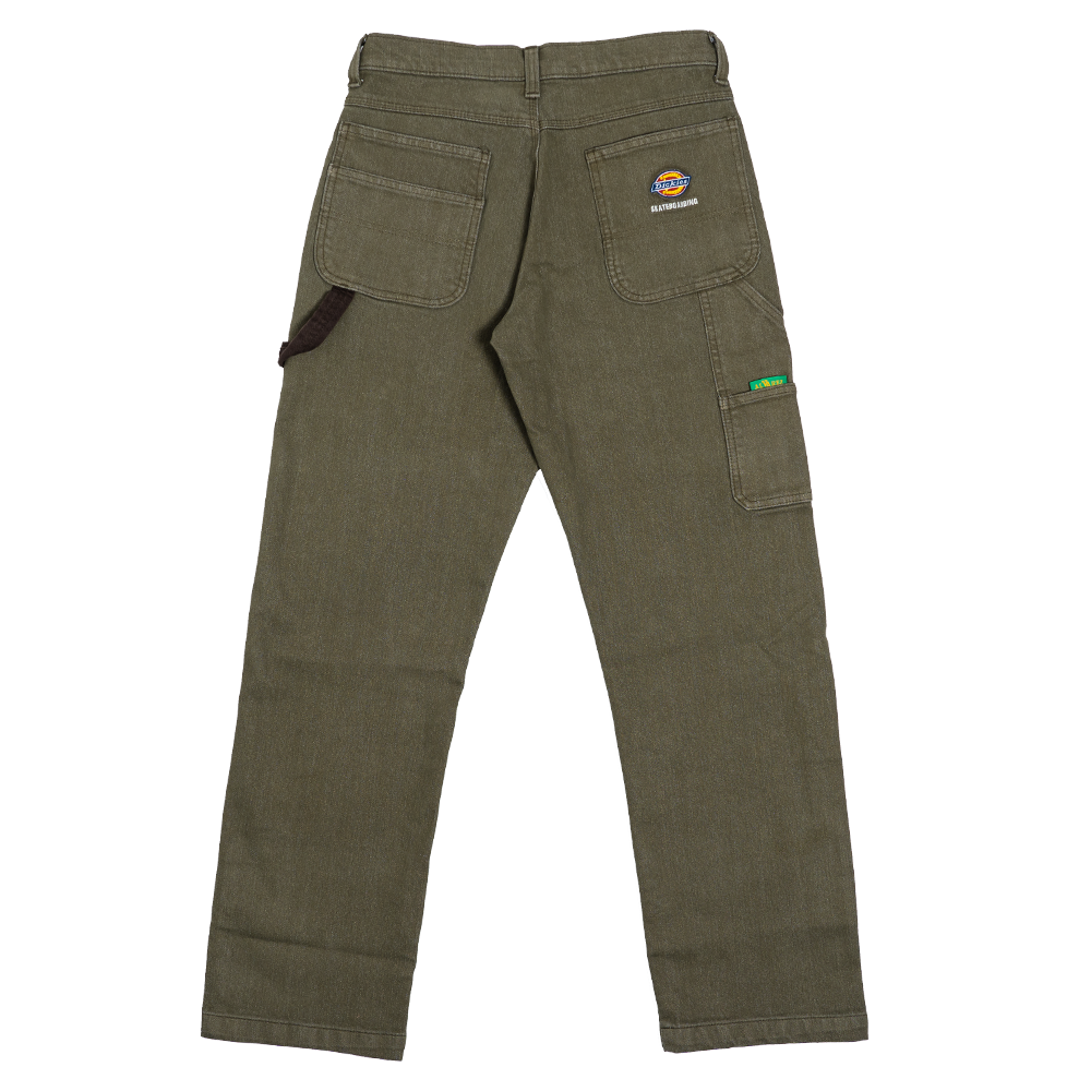 Military Green Vincent Alvarez Regular Fit Dickies Utility Pants Back