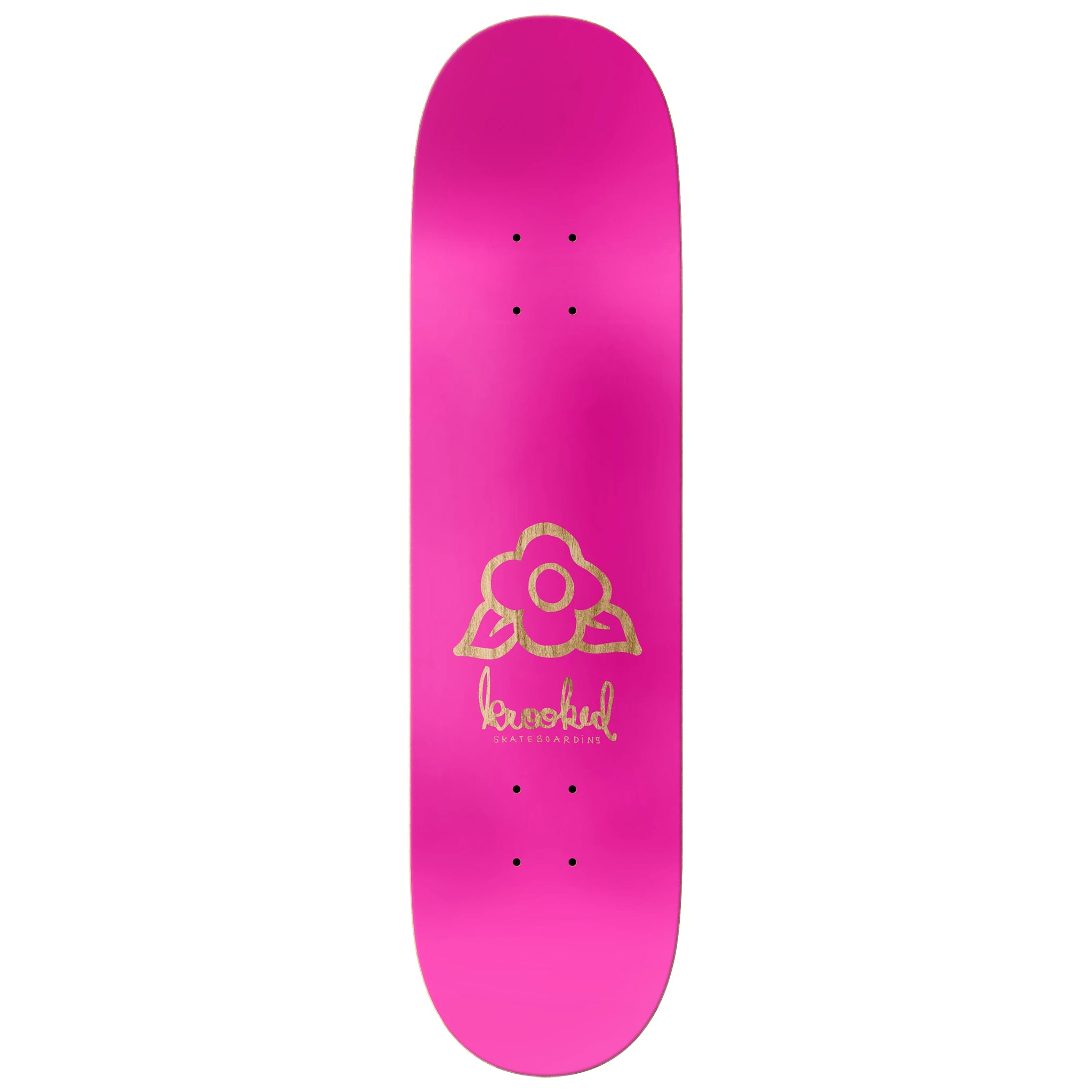 Pink 8.5" Ikons Krooked Skateboard Deck Top