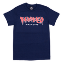 Navy Jagged Logo Thrasher Magazine T-Shirt