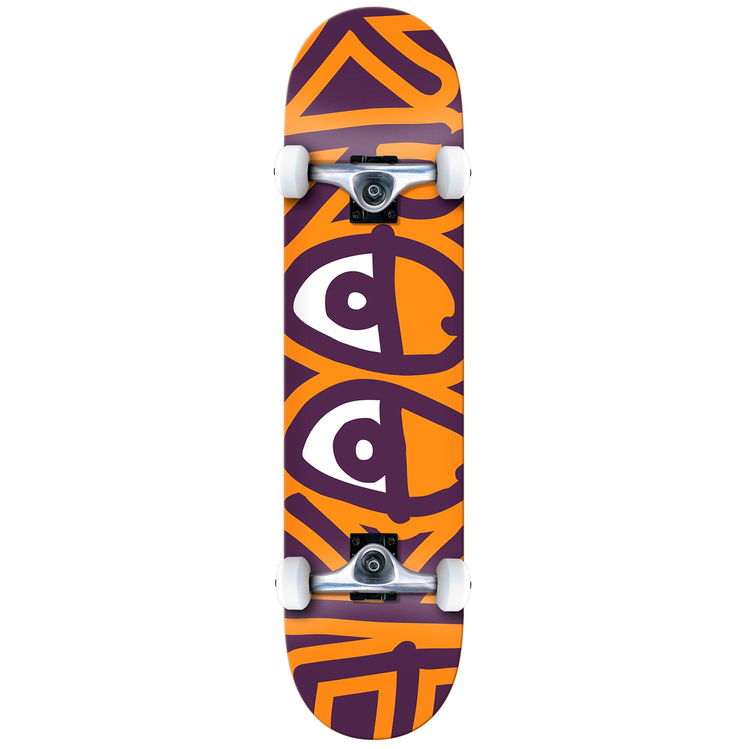 Orange Krooked Eyes II Complete Skateboard