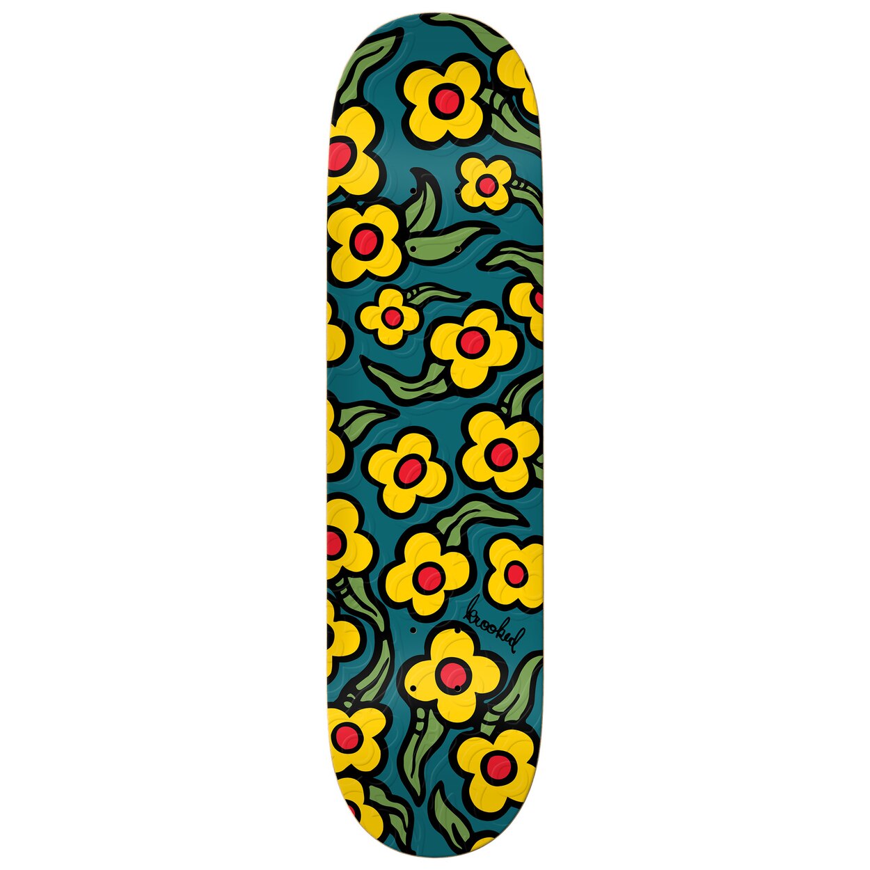 Krooked Wild Style Flowers Embossed Skateboard Deck