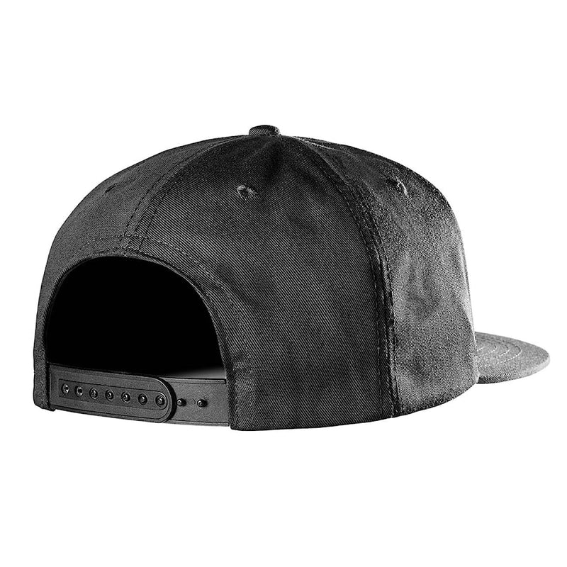 Black/White/Grey Icon Logo Etnies Snapback Hat Back