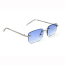 Glassy K Walks Sunglasses - Silver/Blue Lens