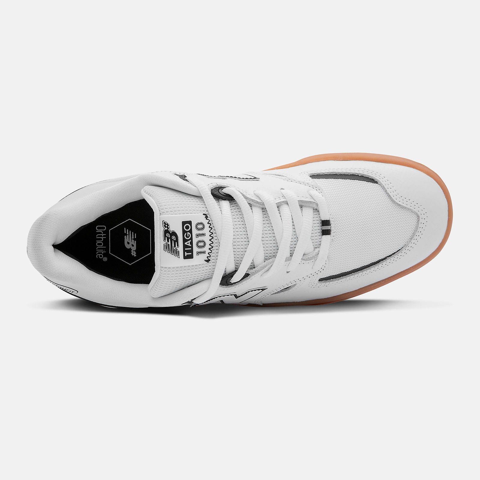 White Leather NM1010GB Tiago NB Numeric Skateboarding Shoe Top